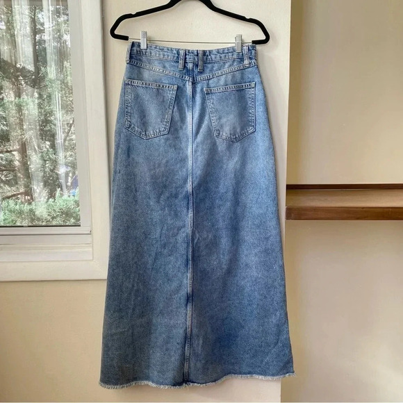 NWT Free People Come As You Are Denim Maxi Skirt Size 0 - Picture 6 of 12
